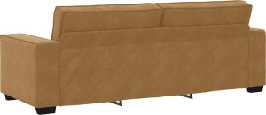 vidaXL 3-częściowy komplet wypoczynkowy, obity aksamitem, brązowy 9