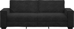 vidaXL Sofa 3-osobowa, czarny, 180 cm, tapicerowana aksamitem 4