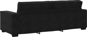 vidaXL Sofa 3-osobowa, czarny, 180 cm, tapicerowana aksamitem 6