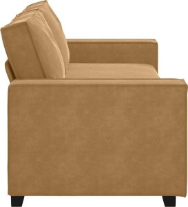 vidaXL Sofa 3-osobowa, brązowa, 180 cm, tapicerowana aksamitem 5