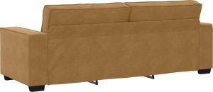vidaXL Sofa 3-osobowa, brązowa, 180 cm, tapicerowana aksamitem 6