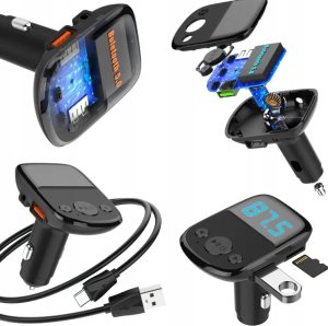 Transmiter Bluetooth Audio FM MP3 BT Szybka Ładowarka 2x USB QC 3.0 | Bezpieczne zakupy! Szybka wysyłka! oryginalne, zaplombowane pudełko! 1