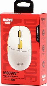 Mysz bezprzewodowa, Marvo M809W, bia�a, optyczna, 1600DPI 3