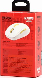 Mysz bezprzewodowa, Marvo M809W, bia�a, optyczna, 1600DPI 4