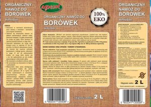 Nawóz organiczny do borówek i roślin jagodowych 2L HiProSoil 3