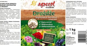 Agrecol Drożdże Stymuflor-D stymulator wzrostu roślin 1L Ekstrakt z drożdży 3