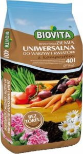 Ziemia ogrodowa uniwersalna do warzyw i kwiatów 40L Beztorfowa z kompostem 2