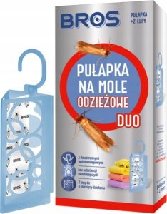 Bros Pułapka na mole odzieżowe DUO + 2 wkłady Skuteczna ochrona 1