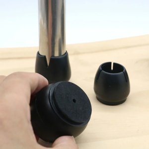 16x NAKŁADKI NA NOGI KRZESŁA MEBLE GUMOWE Z FILCEM 17-21mm NASADKI OCHRONNE 1