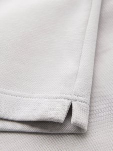 Krótkie spodenki męskie SLIM FIT z melanżowej strukturalnej dzianiny  jasnoszare V5 OM-SRCS-0166 M 11