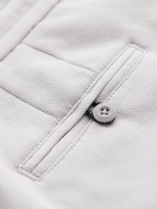 Krótkie spodenki męskie SLIM FIT z melanżowej strukturalnej dzianiny  jasnoszare V5 OM-SRCS-0166 M 10