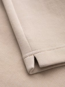 Męskie krótkie spodenki SLIM FIT z melanżowej strukturalnej dzianiny  piaskowe V3 OM-SRCS-0166 L 9