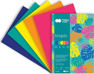 Blok DECO TROPIC A4 20ark. 5 kolorów 170g. HA 3817 2030 Happy Color 1