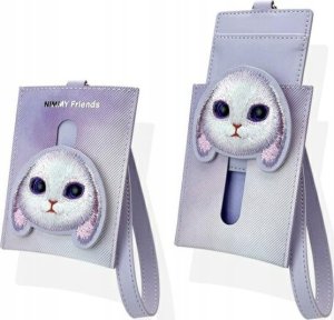 iLike Nimmy Zestaw 3w1 torebka na telefon + portfel + etui na lokalizator fioletowy Big Eyed Pet 2.0 Rabbit 7