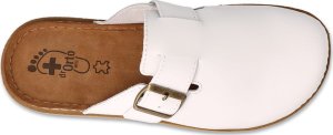 Dr Orto MED - klapki skórzane męskie profilaktyczno zdrowotne białe 40 4