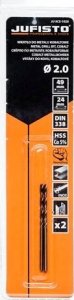 Wiertła do metalu żeliwa stali kobaltowe 2,0 mm Jufisto 1szt walcowe 10