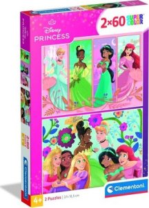 Clementoni Puzzle SuperColor Disney Princess 2x60 elementów (24824) 1