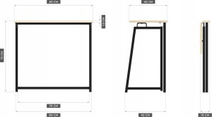 Biurko Mark Adler Leader 1.5 Beżowe 80 cm x 40 cm 8