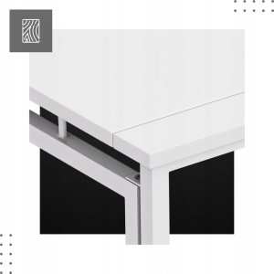 Biurko vidaXL Leader 1.5 Białe 80 cm x 40 cm 5