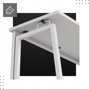 Biurko vidaXL Leader 1.5 Białe 80 cm x 40 cm 7