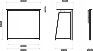 Biurko vidaXL Leader 1.5 Białe 80 cm x 40 cm 9