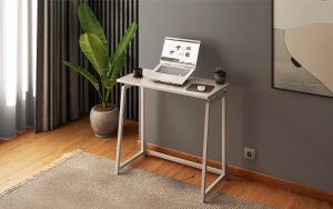 Biurko vidaXL Leader 1.5 Białe 80 cm x 40 cm 10