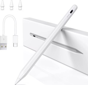 Rysik Alogy Rysik do Apple iPad Pencil z funkcją Palm Rejection Pressure Sensing Tilt Magnetyczny USB-C + 3 zapasowe końcówki Biały 15