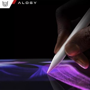 Rysik Alogy Rysik do Apple iPad Pencil z funkcją Palm Rejection Pressure Sensing Tilt Magnetyczny USB-C + 3 zapasowe końcówki Biały 9