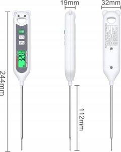 TERMOMETR KUCHENNY CYFROWY DO ŻYWNOŚCI MIĘSA GOTOWANIA SZPILKOWY -50 +300C 9