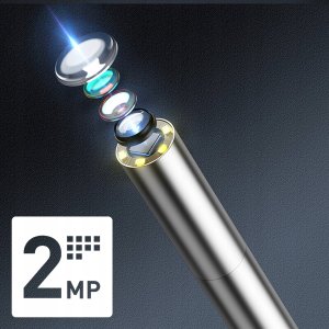 ENDOSKOP INSPEKCYJNY OBROTOWY 360 LED EKRAN SD 32GB IP67 2m KAMERA S10 6mm 5