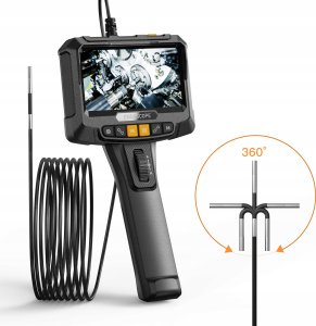 ENDOSKOP INSPEKCYJNY OBROTOWY 360 LED EKRAN SD 32GB IP67 2m KAMERA S10 6mm 10