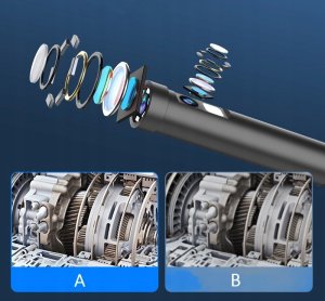 KAMERA INSPEKCYJNA ENDOSKOP SZTYWNY 5M PRZEWÓD 8 LED DUAL 5.5mm Android iOS 7