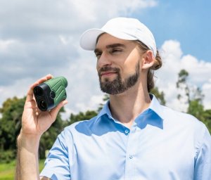 DALMIERZ LASEROWY MYŚLIWSKI LORNETKA LUNETA GOLFOWA TRYBY 6xZOOM 1000m ETUI 8
