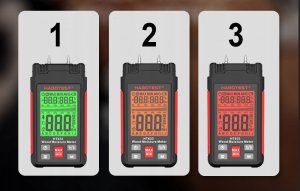 WILGOTNOŚCIOMIERZ MIERNIK WILGOTNOŚCI DREWNA POWIETRZA %RH MAT. BUDOWLANYCH 5