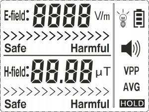 Benetech MIERNIK POLA ELEKTROMAGNETYCZNEGO TESTER FAL - 1999V/m, 100uT - CE 5G 11