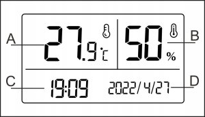 TERMOHIGROMETR HIGROMETR TERMOMETR WILGOTNOŚĆ TEMP 8