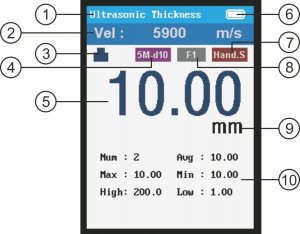 ULTRADŹWIĘKOWY MIERNIK GRUBOŚCI POWŁOKI MATERIAŁU 10