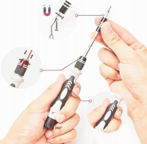 ZESTAW ŚRUBOKRĘTÓW PRECYZYJNYCH UNIWERSALNE WKRĘTAKI TORX BITY ETUI 115el 12