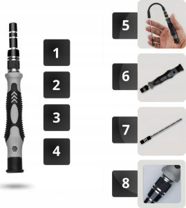 ZESTAW ŚRUBOKRĘTÓW PRECYZYJNYCH UNIWERSALNE WKRĘTAKI TORX BITY ETUI 115el 13