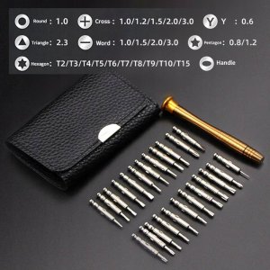 ZESTAW ŚRUBOKRĘTÓW PRECYZYJNYCH MAGNETYCZNE WKRĘTAKI TORX BITY ETUI 25 w 1 2