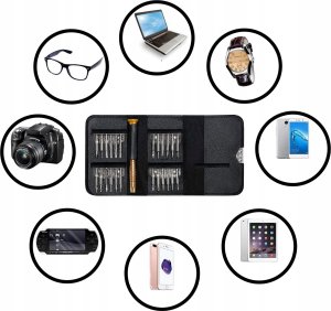 ZESTAW ŚRUBOKRĘTÓW PRECYZYJNYCH MAGNETYCZNE WKRĘTAKI TORX BITY ETUI 25 w 1 5