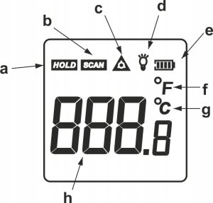 PIROMETR TERMOMETR LASEROWY BEZDOTYKOWY -50 +530C 7
