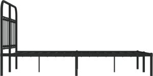 Metalowa Rama Łóżka Z Wezgłowiem, Czarna, 120X190 Cm 7