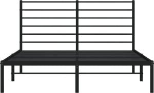 Metalowa Rama Łóżka Z Wezgłowiem, Czarna, 150X200 Cm 6