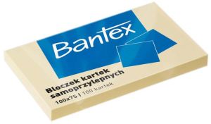 Bantex NOTES SAMOP.100X75 100 ŻÓŁTY BANTEX - 400086387 1