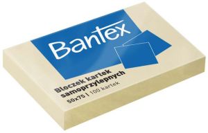Bantex NOTES SAMOP.50X75 100 ŻÓŁTY BANTEX - 400086385 1
