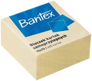 Bantex NOTES SAMOP.BANTEX 75X75MM 400 ŻÓŁTY SAMOPRZYLEPNY - 400086401 1