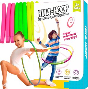 Składane hula hop kolorowe do zabawy  9el. dla dzieci Hula HOOP 1