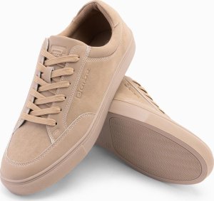 Monochromatyczne buty męskie w stylu streetwearowym  piaskowe V1 OM-FOTL-0183 40 2