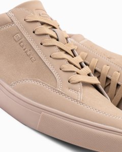 Monochromatyczne buty męskie w stylu streetwearowym  piaskowe V1 OM-FOTL-0183 40 3
